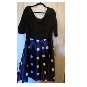 Semi-formal polka dot dress